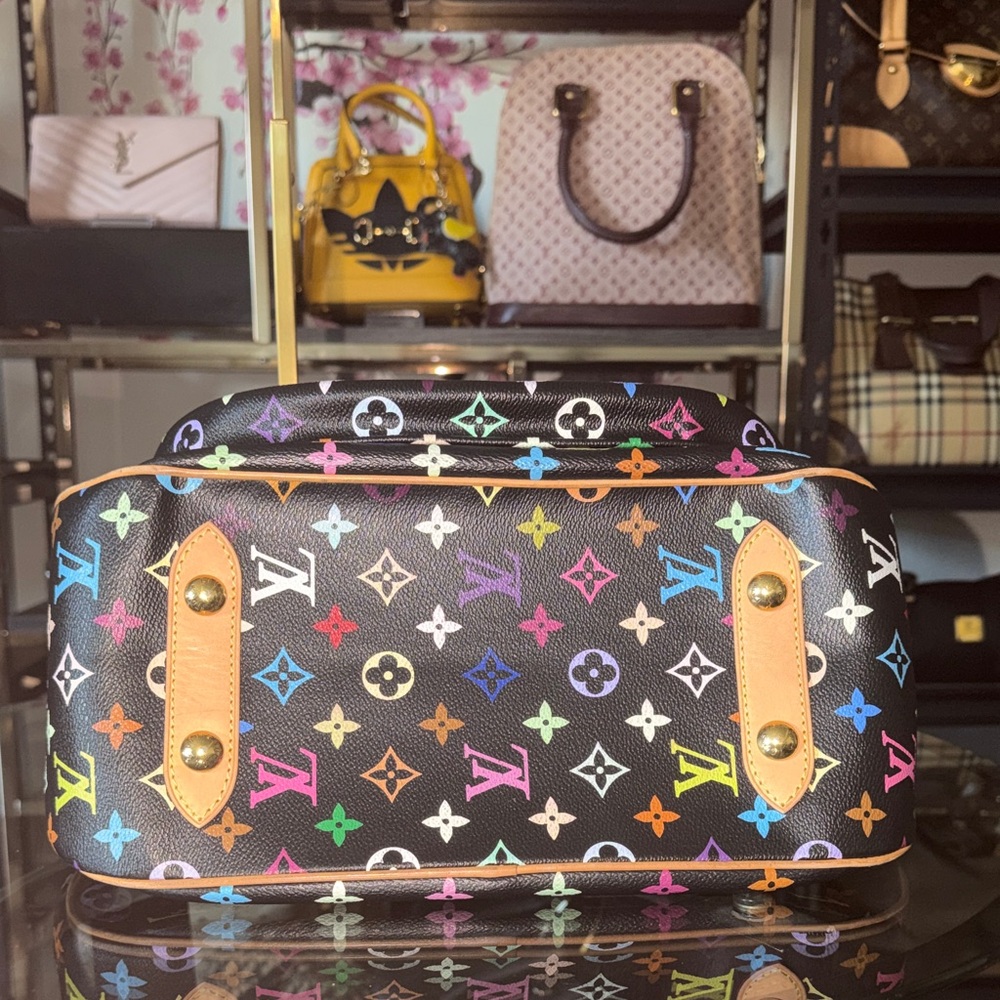 Louis Vuitton Rita Multicolor Black Takashi Murakami  Monogram Canvas Handbag - Picture 7 of 7